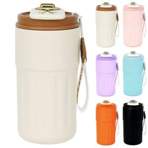 Travel <b>Mug</b> Gold Handle <b>Insulated</b> Custom Sublimation Stainless Steel <b>Mugs</b> With Lids - Product Image 3