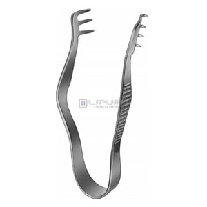 Rétracteur Finsen avec 3x4 pointes acérées de 7 cm en acier inoxydable chirurgical pour rétraction tissulaire, instruments médicaux - Product Image 1