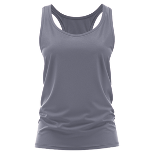 เสื้อกล้ามโยคะยิม แรเซอร์แบ็ค ผ้าถัก โลโก้ด้านหน้า น้ำหนักเบา ผ้าฝ้าย 100% เสื้อวิ่ง - Product Image 3