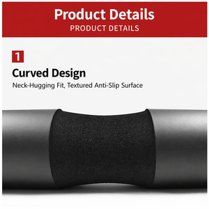 Foam Squat Pad for Barbell Exercises-Cushions Neck & Shoulders During Squats Lunges & Hip Thrusts-Unisex for Weight <b>Bar</b> Pad - Product Image 3