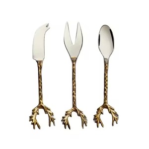 ชุดมีดชีสสุดหรู สแตนเลสสตีล อุปกรณ์ตัดชีส อุปกรณ์เสริมสำหรับเสิร์ฟอาหารในครัว ชุดอุปกรณ์บนโต๊ะอาหาร - Product Image 4