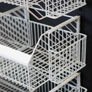 Modern Metal Supermarket <b>Basket</b> <b>Display</b> Rack with Lockable Casters ADONG Brand Model A34 Pre-Assembled Powder Coated - Product Image 2
