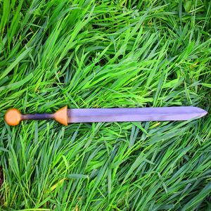 Espada de hoja de plástico con mango de madera, hoja recta, calidad DIY, grosor de 0.7mm, hoja única, para uso en exteriores - Product Image 1