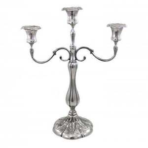 Grand candélabre en métal pour la décoration de la maison, qualité supérieure, porte-bougie fantaisie, candélabre unique en argent poli, décoration de table de mariage - Product Image 6