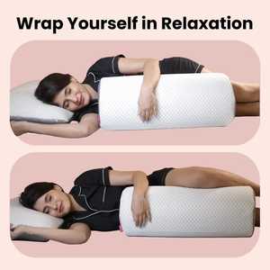 Extra Large 100% Cotton Woven Sleeping <b>Bolster</b> <b>Pillow</b> Cylindrical Decorative 1000 GM Memory Foam Filled Wholesale Purchase - Product Image 6