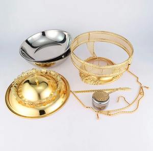 Plats à réchaud en métal avec couvercle suspendu, résistants à la corrosion, adaptés aux événements intérieurs et extérieurs - Product Image 1