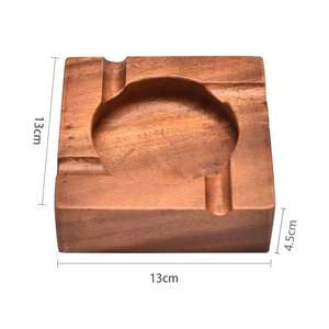 Classic American Style Wooden Cigar <b>Ashtray</b> Handmade Eco-Friendly Customized Shape Tabletop Ash Holder New Design Smoking - Product Image 6