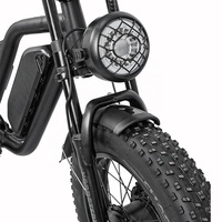 Sepeda Listrik Ban Tebal Aluminium 20*4 Inci dengan Suspensi Udara, Baterai Lithium 48V, Motor Ganda