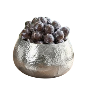 Cuenco de chocolate de metal pulido de calidad deluxe con asa de diseño floral, plato para servir dulces de acero inoxidable para bodas y el hogar - Product Image 5