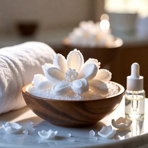 Sel de Bain Naturel Blanc à Grains Fins Sculptés – Thérapie Spa Minérale de Luxe pour une Relaxation Corporelle Apaisante – Mélange de Bien-être Cristallin et Lissant pour le Corps - Product Image 2