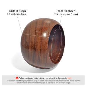 Brazalete Artesanal de Madera Sisso, Joyería Tropicalia Woodland, Acabado Hexagonal y Diseños Incrustados, Pulido Satinado, Joyería Artesanal - Product Image 3