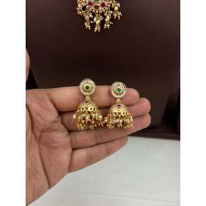 Heena Heritage 24K Gold Plated Zircon Necklace & Earring Set - Product Image 3