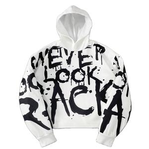 Sudadera con capucha de hombro caído de gran tamaño para hombre Sudaderas con capucha de estilo callejero con estampado personalizado 100% algodón para invierno - Product Image 1