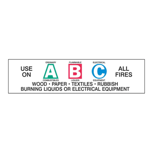 Étiquettes de sécurité pour extincteurs A/B/C - Autocollants durables résistants aux UV, imperméables et autocollants - Product Image 3