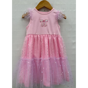Robe à Rubans Style Coréen OZKIZ pour Filles de 2 à 6 Ans, Mode Enfantine d'Été, Chiffon Superposé en Polyester, Vente en Gros - Product Image 1