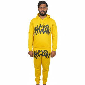 ชุดวอร์มเทคฟลีซ 2 ชิ้น สำหรับผู้ชาย แบบสั่งทำพิเศษ สำหรับฤดูใบไม้ร่วงและฤดูหนาว ชุดวอร์มผู้ชายแบบใหม่ แห้งเร็ว ระบายอากาศได้ดี - Product Image 4