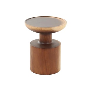 Modern Wooden <b>Coffee</b> <b>Table</b> Round Top Midcentury Design Handmade Solid <b>Wood</b> Living Room Furniture Bedroom Nightstand Decor - Product Image 1