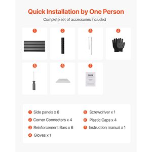 Fioriera Rialzata in Metallo Zincato per Esterni con Fondo Aperto, Grande, 6 x 3 x 2 piedi, per Fiori e Piante - Product Image 5