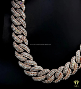 VVS Moissanite Diamond with 925 Sterling Silver Men Hip Hop Jewelry Bling <b>Rapper</b> <b>Chain</b> Luxury Streetwear Gift - Product Image 1