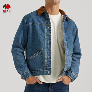 Veste en jean personnalisée Ryan Pro Gear pour hommes avec logo personnalisé, design ODM - Product Image 1