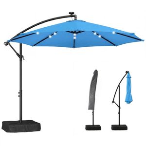 Ombrellone da Giardino e Spiaggia in Acciaio Inossidabile con Copertura in Poliestere per Patio, Cortile, Ristorante e Uso Esterno - Product Image 2
