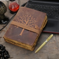 Vintage rétro en cuir gaufré Journal arbre vie carnet de croquis magique prière aquarelle mariage bien-être balle papier cadeau