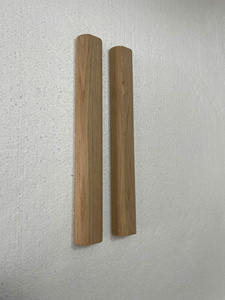 Wooden Half Round Baserail Stair <b>Railings</b> <b>Wall</b> <b>Mounted</b> Traditional Design Indoor Outdoor Use Balcony Staircase - Product Image 3