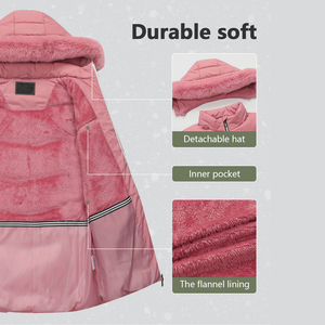 Wholesale <b>Ladies</b> Baggy Thick Warm Cropped <b>Lightweight</b> Puffer Cotton Padded <b>Coat</b> Winter Women Pink Down Jackets <b>for</b> Girls - Product Image 5