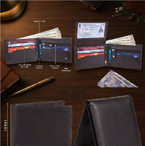 Cartera de Cuero Genuino para Hombre con Monedero y Tarjetero, Logotipo Personalizado, Cartera Corta Masculina con Monedero - Product Image 4