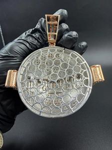 Collar Personalizado con Colgante de Globo Terráqueo con Incrustaciones de Diamantes de Imitación, “El Mundo Es Tuyo”, Chapado en Oro sobre Plata 925, con Moissanita VVS, Estilo Hip Hop - Product Image 4