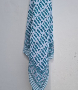 Wholesale Women’s Beach Hand Block Print <b>Sarong</b> Wrap Handcrafted Cotton Pareo Floral Boho Cover Up Tropical Vacation Wear - Product Image 6