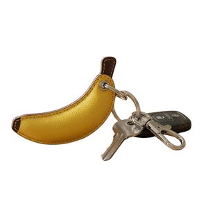 Logo et emballage personnalisés, accessoire fruité mignon bicolore 3D pour promotion de cadeaux, porte-clés banane - Product Image 5