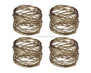 Rond de serviette décoratif en métal sculpté à la main parfait pour organiser des cérémonies traditionnelles avec des décorations de salle à manger élaborées - Product Image 4