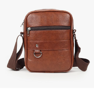 Leather Sling <b>Bag</b> Crossbody Shoulder <b>Bag</b> with Adjustable Strap for Travel, School, <b>College</b> & Daily Use - Product Image 1