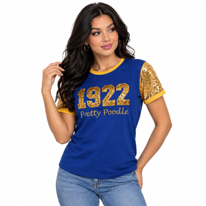 Sorority Sisterhood <b>T</b> <b>Shirts</b> Personalized Greek Letter Printed Cotton Tops OEM Custom Logo Greek Apparel <b>Women</b> Crew Neck - Product Image 3