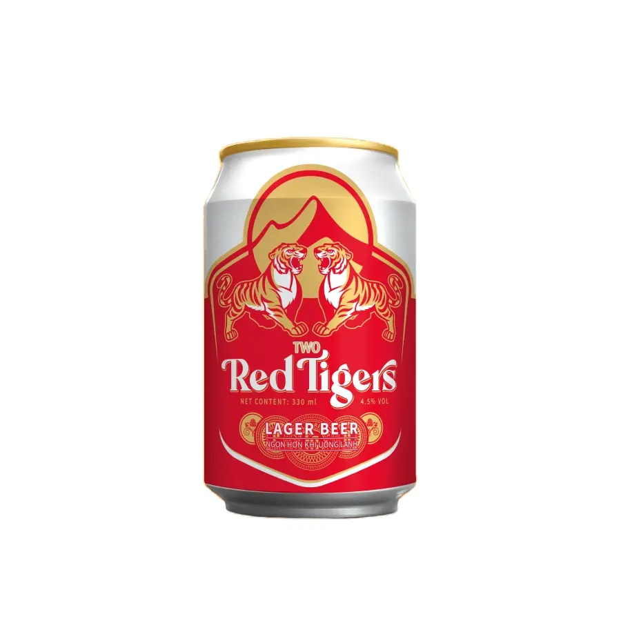Vietnam üreticiden iki kırmızı kaplan bira 4.5% alkol toptan