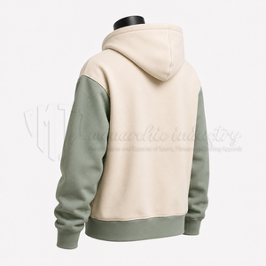 Custom Color Block Zip Up Hoodie <b>Men</b>’s Fleece Sweatshirt Hooded Jacket OEM ODM Wholesale Manufacturer Supplier - Product Image 4
