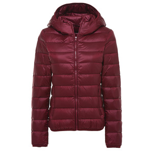 Chaqueta Acolchada con Capucha para Mujer, al por Mayor, OEM, Manga Larga, Abrigo de Invierno, Cierre de Cremallera, Grosor Estándar, Unisex, Nailon - Product Image 1