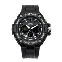 Jam Tangan Digital Pria TOMI T227 Tali Silikon Olahraga Layar LED Tahan Air Alarm Stopwatch Jam Tangan Kasual Jam Tangan Fashion