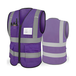 Chaleco de Seguridad Reflectante con Bolsillo, ANSI Clase 2, Impermeable, Logotipo Personalizado, Ropa de Trabajo Transpirable de Lona - Product Image 1
