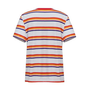 เสื้อยืดลายทางผ้าคอตตอนหนา ทรงบ็อกซี่ สตรีทแวร์ผู้ชาย คุณภาพพรีเมียม ผ้าหนา รับผลิตแบรนด์ส่วนตัว พร้อมส่ง - Product Image 5
