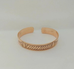 Brazalete de Cobre Sólido Hecho a Mano, Ajustable, Unisex, Bonito, Minimalista, Joyería Curativa para Fiestas, Regalo de Moda para Mujer - Product Image 2