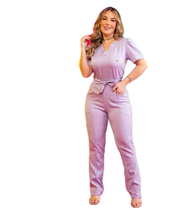 Uniforme Médico Hospitalario Unisex de Manga Corta, Conjunto de Una Pieza, Tipo Jogger, Tela Tejida, con Detección de Agujas - Product Image 6