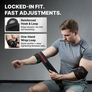 Vendas ajustables de neopreno para levantamiento de pesas, soporte elástico para codo, para fitness, entrenamiento y culturismo - Product Image 4