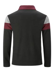 <b>Men's</b> Color Blocking Bomber <b>Racer</b> <b>Jacket</b> Turn-down Collar Zipper Closure Casual Winter Wear 100% Cotton Blend Regular Fit Front - Product Image 3