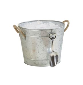 Cubo de Hielo Metálico Galvanizado Royal para Bebidas, Enfriador de Vino y Cerveza para Fiestas, Clubes, Bares, Cubo de Hielo de Sobremesa con Asa - Product Image 4