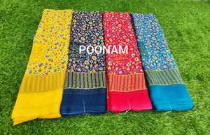 Sari de georgette a la moda con blusa, sari para fiesta, diseño floral, proveedor mayorista de sari para exportación - Product Image 5