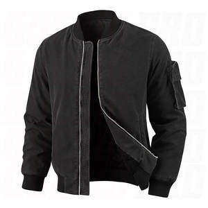 Blouson Bomber Vintage Lavé pour Homme, Veste de Pilote Décontractée Zippée, Coupe-Vent Léger pour Usage Quotidien, Marquage OEM - Product Image 6