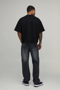 mens oversized boxy fit t shirt drop shoulder loose fit heavy cotton streetwear blank <b>tshirt</b> custom logo supplier - Product Image 2