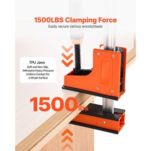 Set di 2 Morsetti a Barra Paralleli da 30 Pollici per Falegnameria, Morsetto a F ad Alta Resistenza con Limite di Carico di 1500 Libbre - Product Image 4